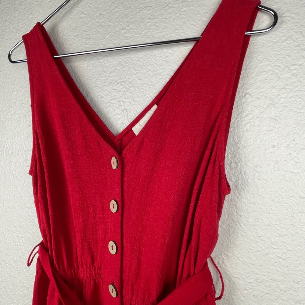 Universal Thread Red Button-Down Mini Dress Nwot - image 2